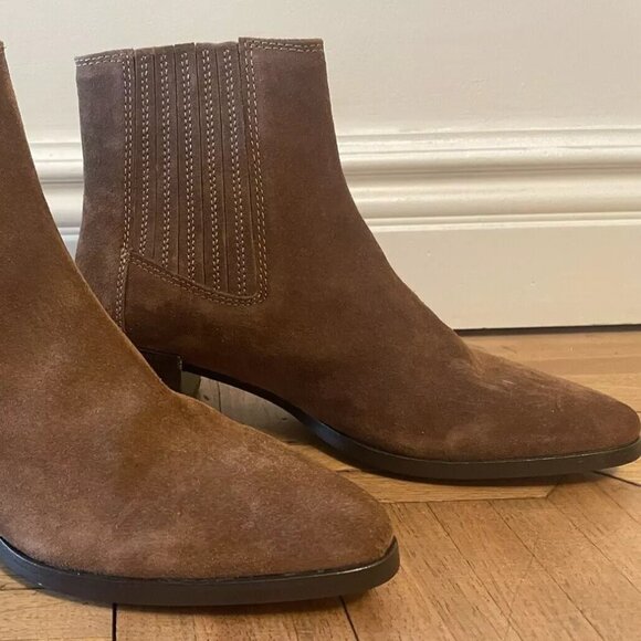 NEW RAG & BONE Icons Rover Suede Chelsea Boots Chestnut Brown 36.5 6.5 $395 - Picture 2 of 5